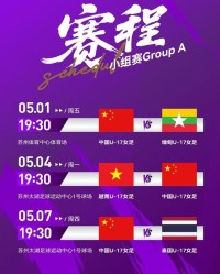 黑白体育-U17女足亚洲杯 中国队小组赛阶段先后面对缅甸队、越南队和泰国队